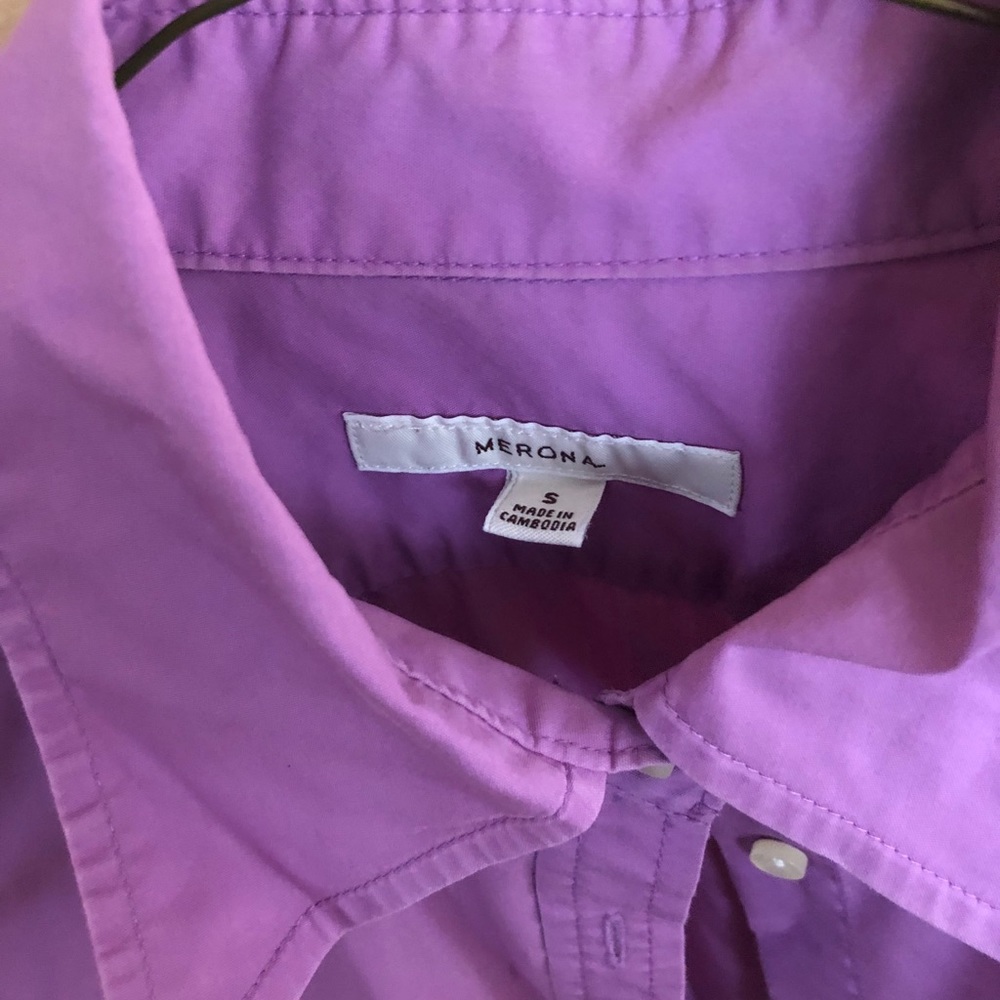 Merona pink women’s button shirt small